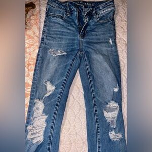 American Eagle Distressed Ne(X)t Level Stretch Skinny Jeans
